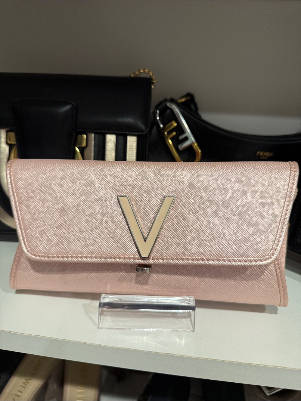 Valentino Detail Pink Women’s Clutch